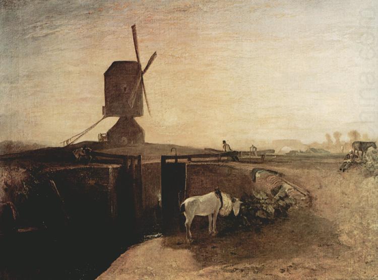 Joseph Mallord William Turner Grand Junction Canal at Southall Mill Windmill and Lock (mk31) china oil painting image